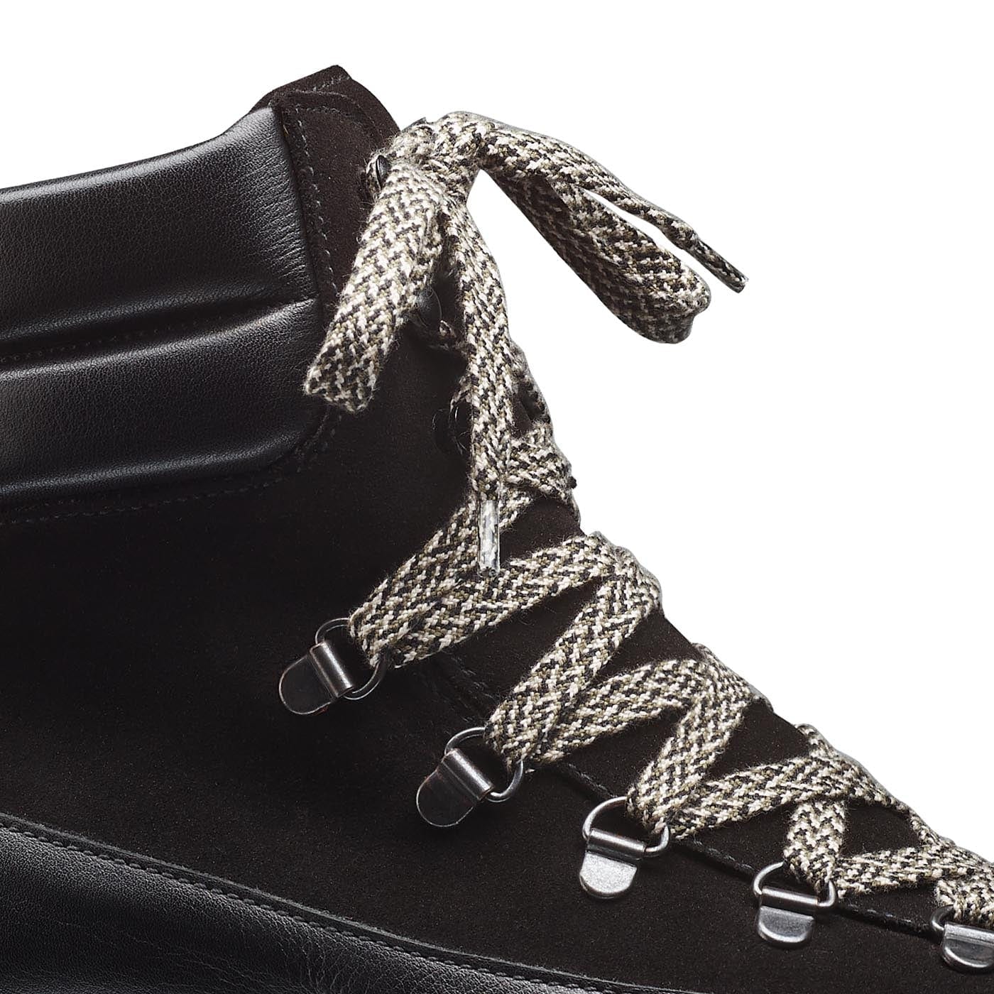 Annie Black Wax Calf & Black Suede - Image 5