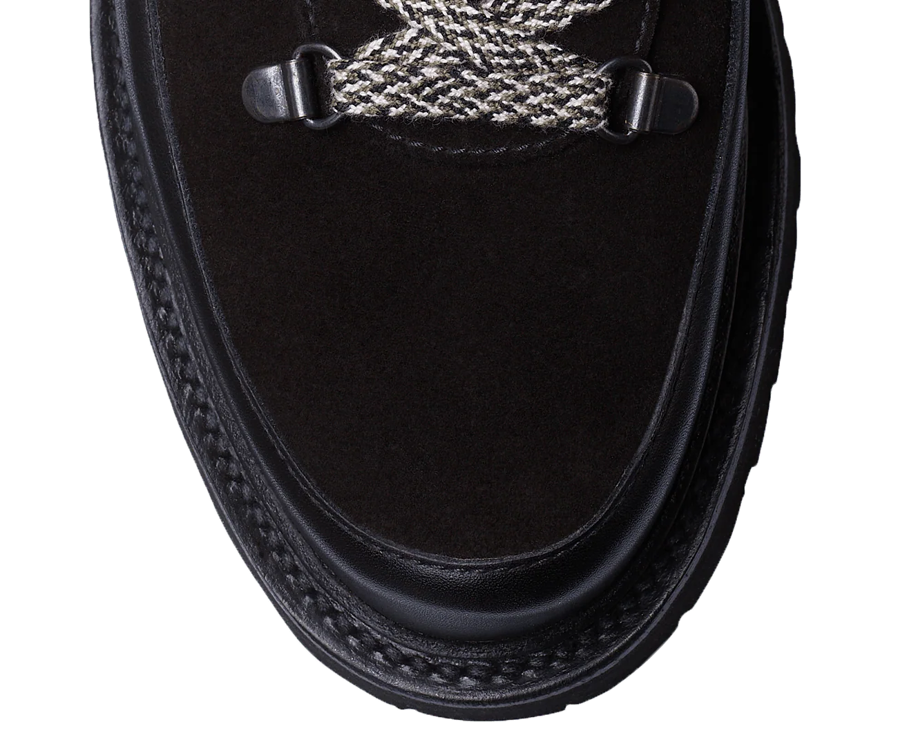 Annie Black Wax Calf & Black Suede - Image 6