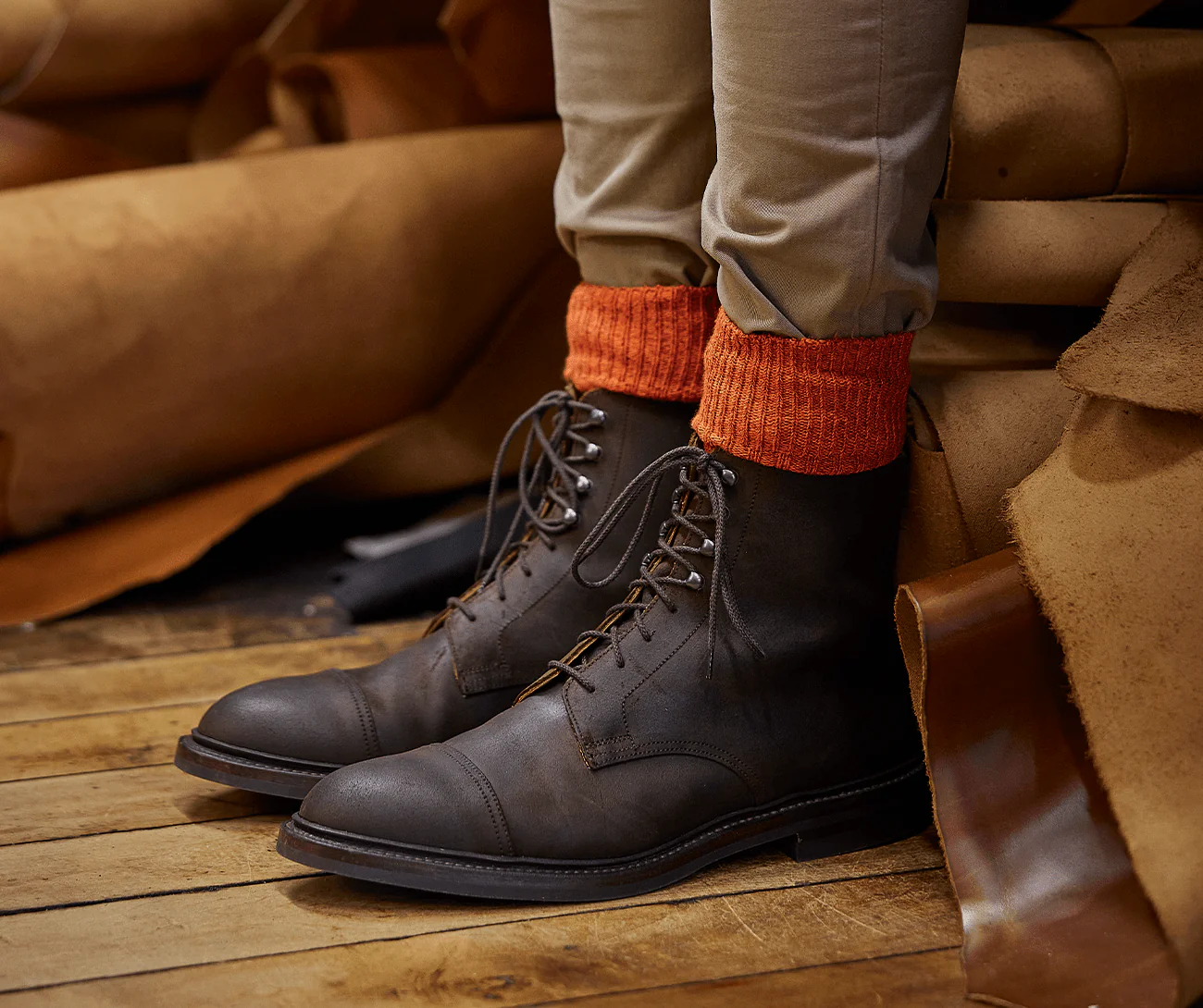 Boot Socks - Spiced Orange - Image 4