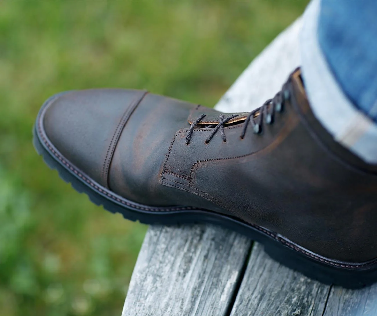 Coniston Dark Brown Rough-Out Suede (Cleated Sole) - Image 6
