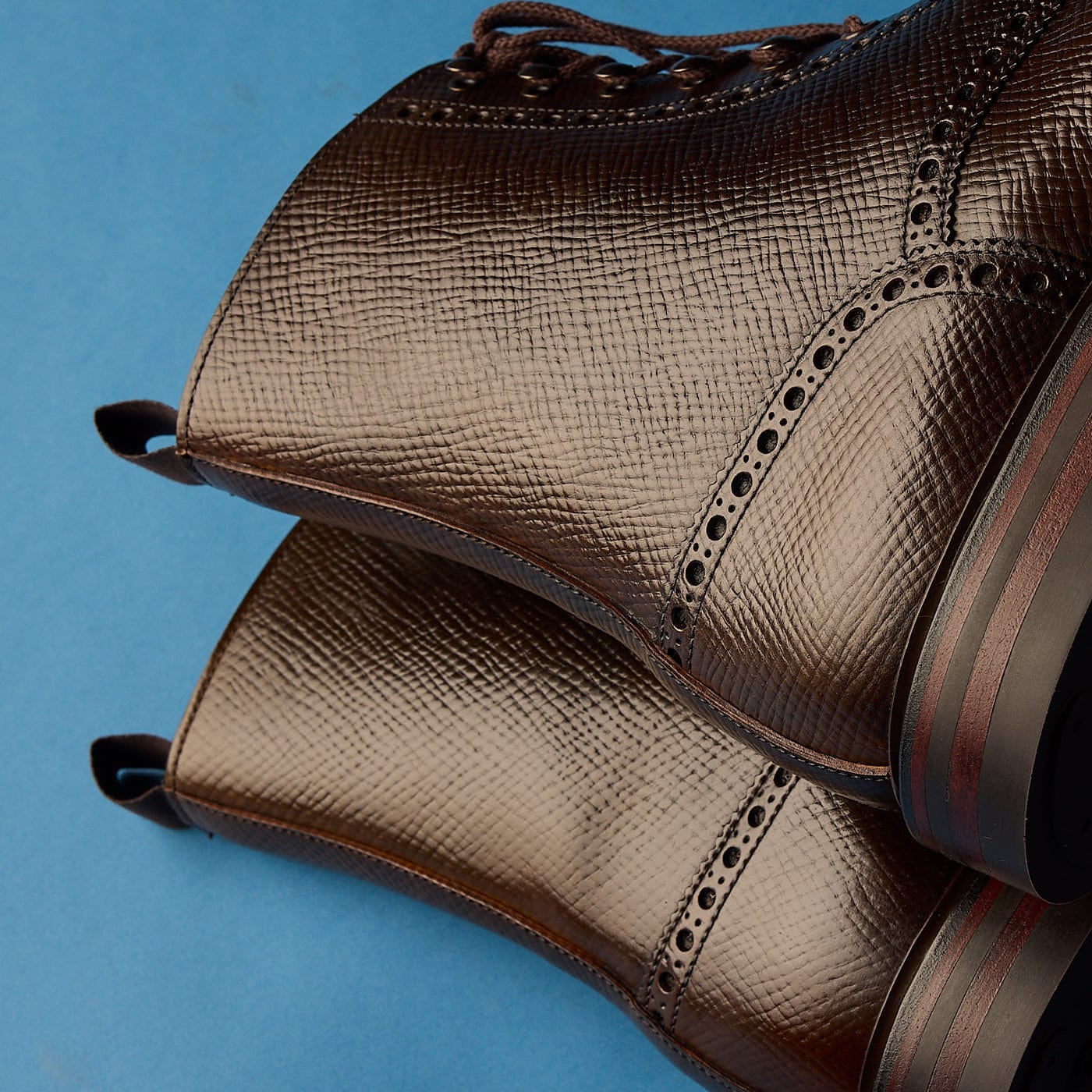 Islay Dark Brown Hatch Grain Cordovan - Image 6
