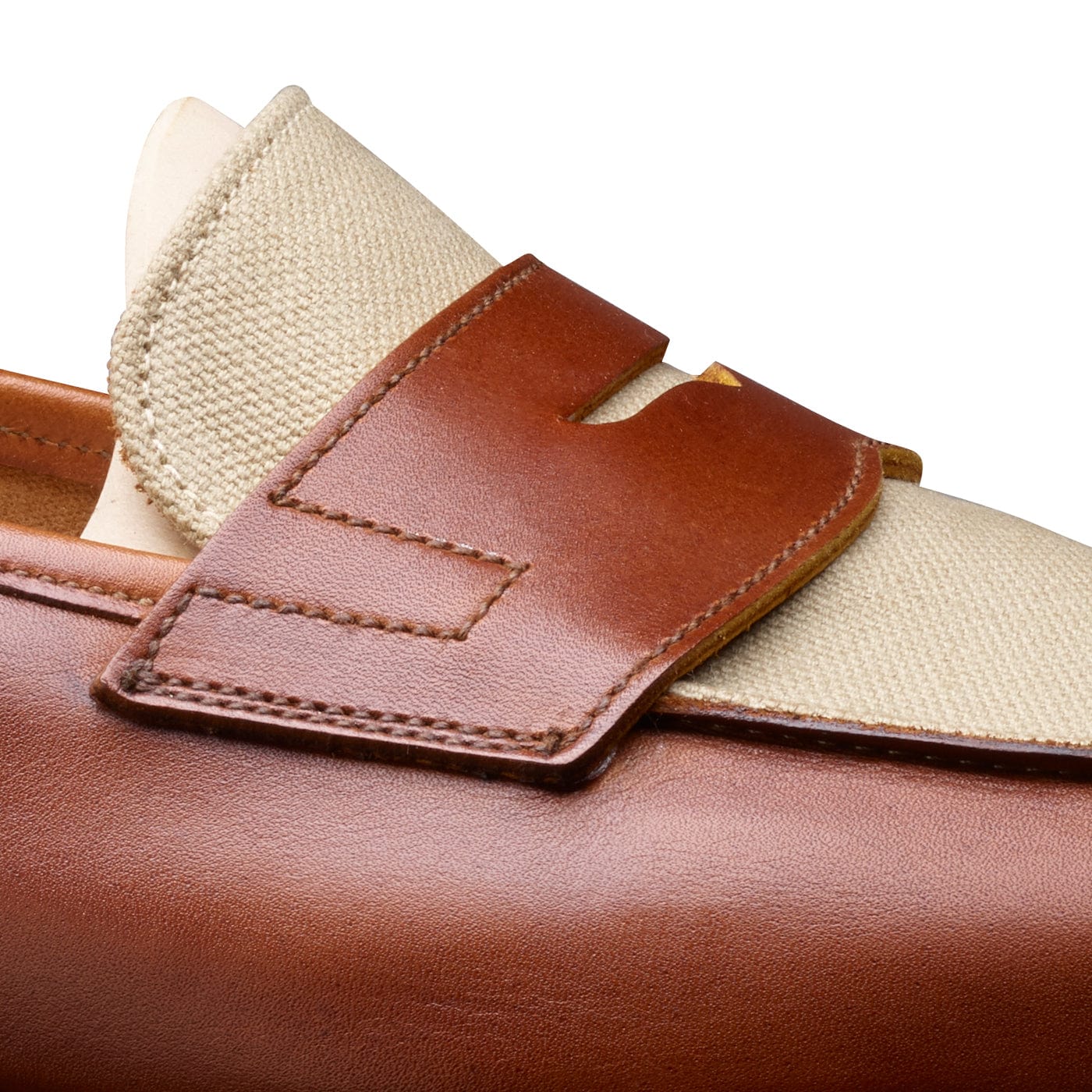 Richmond 2 Tan Burnished Calf & Stone Canvas - Image 5