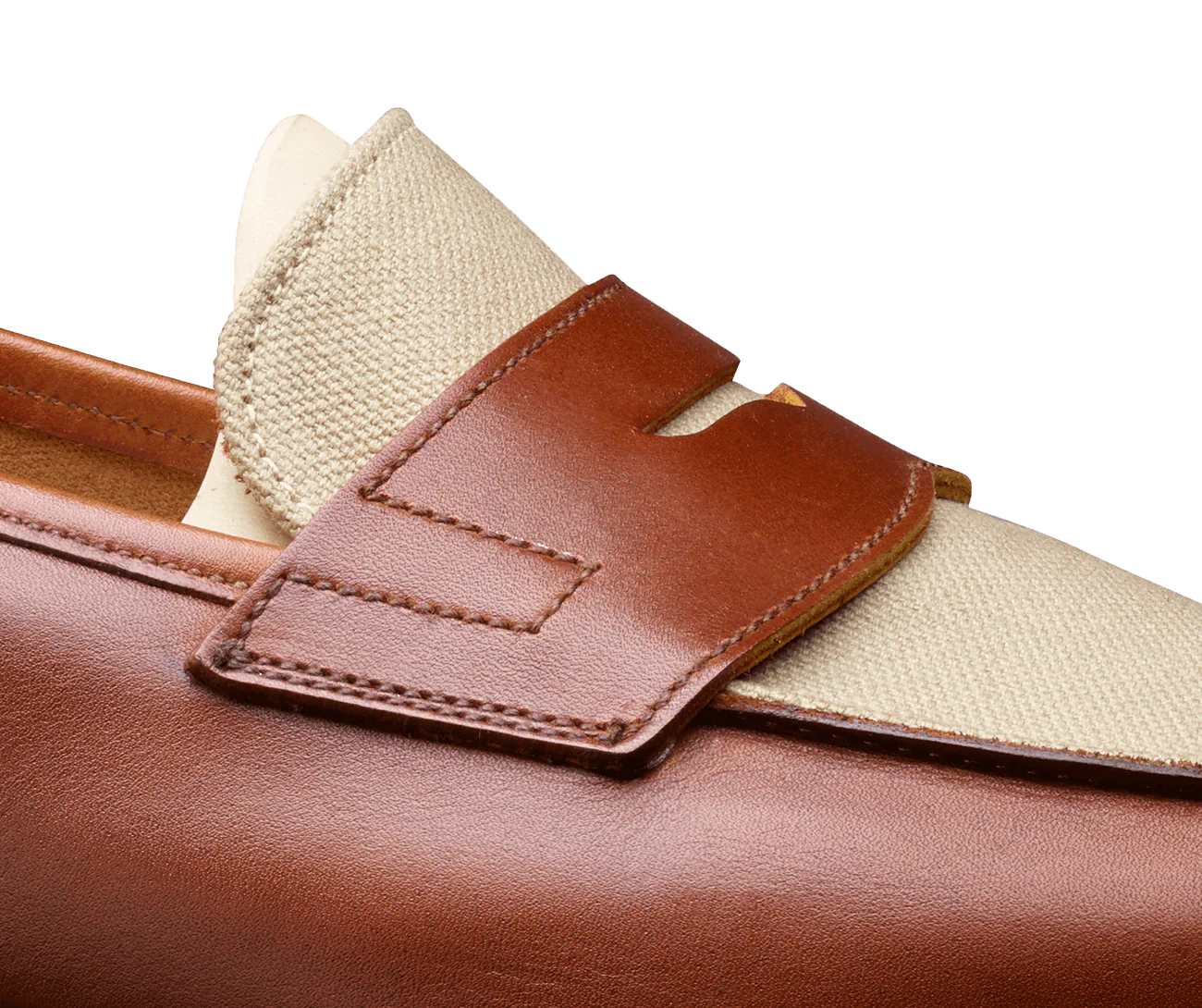 Richmond 2 Tan Burnished Calf & Stone Canvas - Image 7