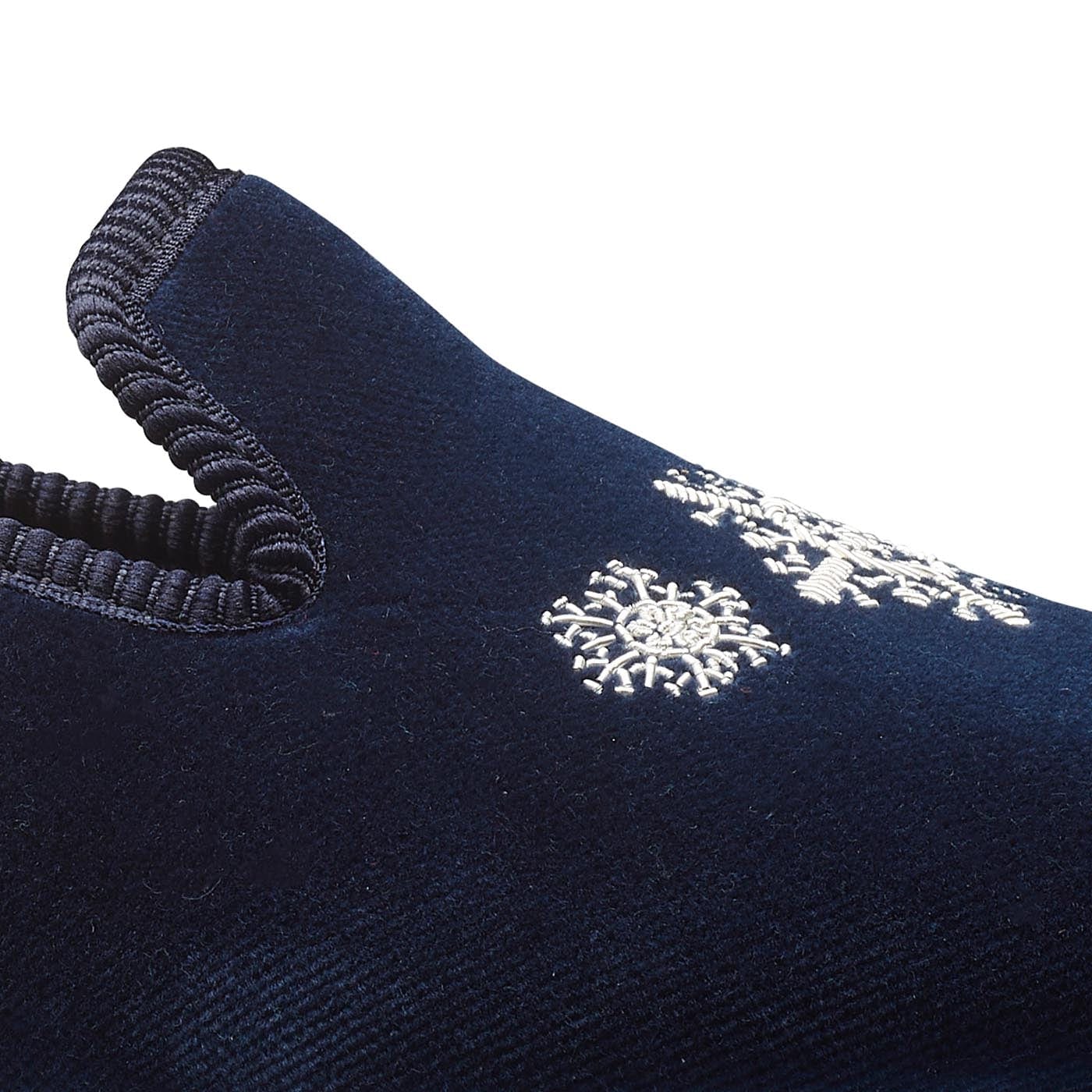 Snowflakes Navy Velvet - Image 5