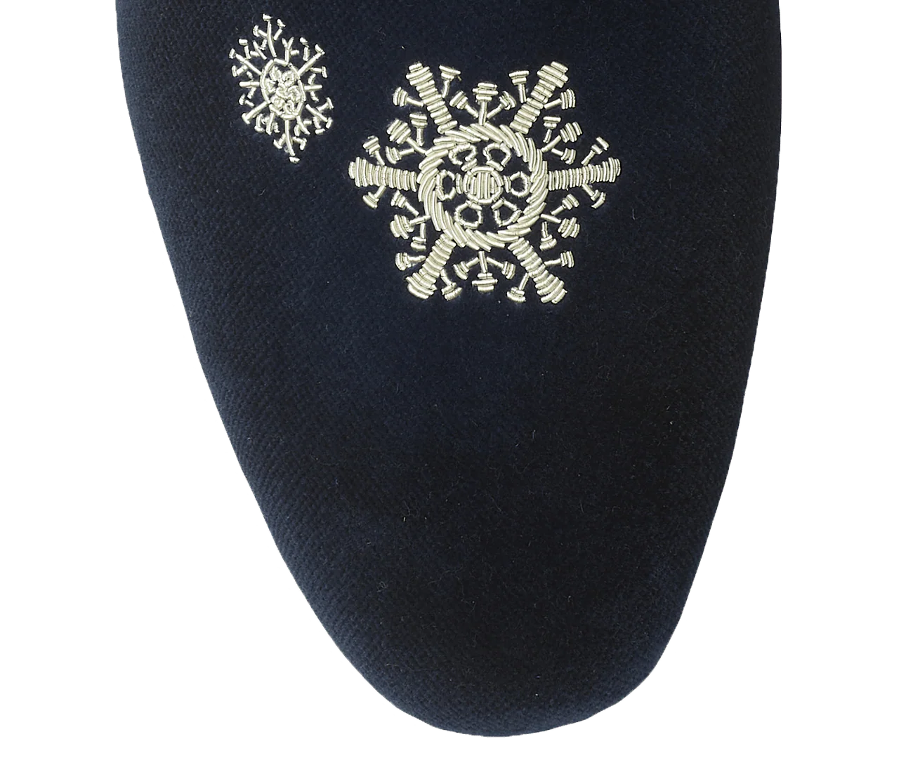 Snowflakes Navy Velvet - Image 6