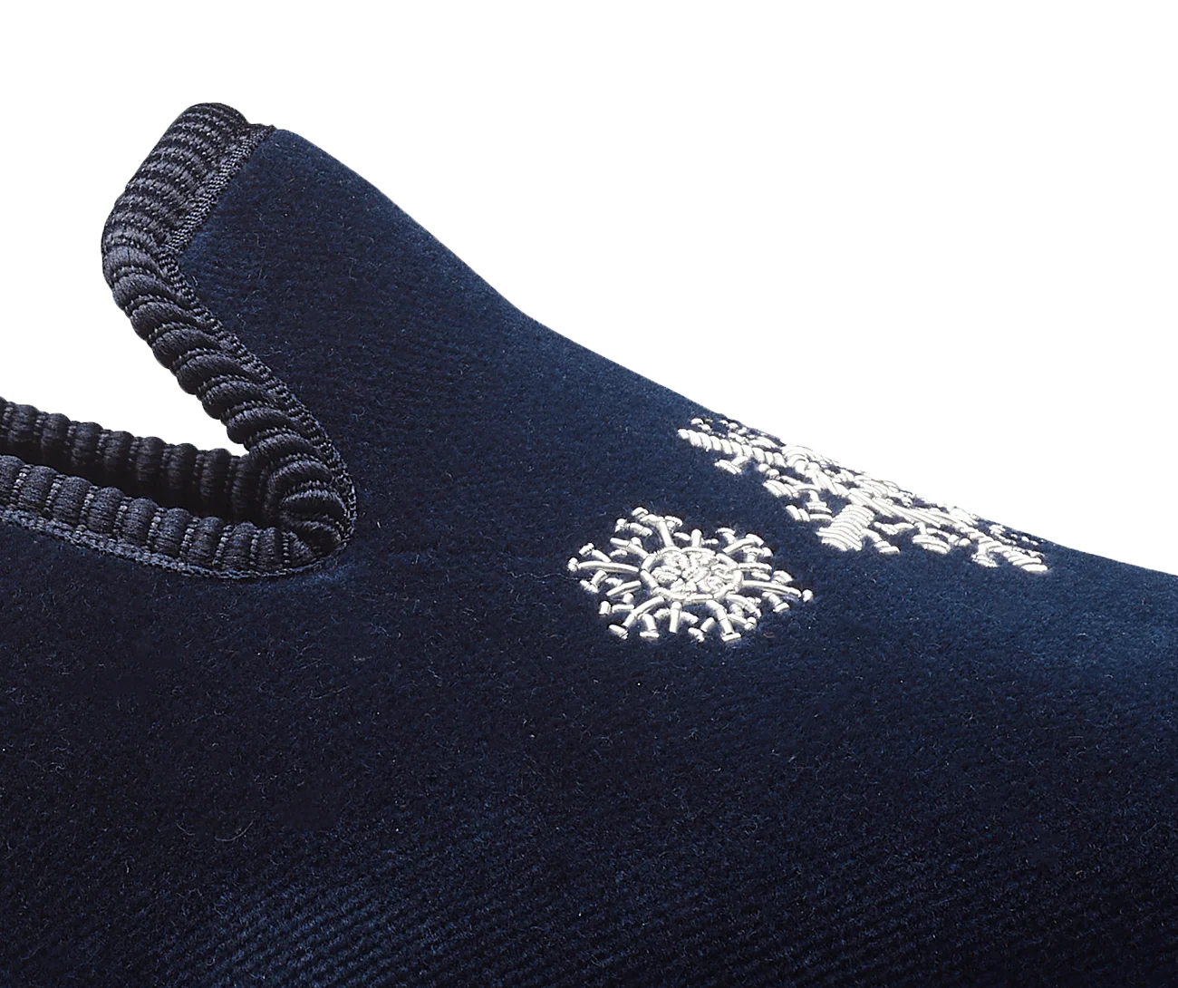 Snowflakes Navy Velvet - Image 7